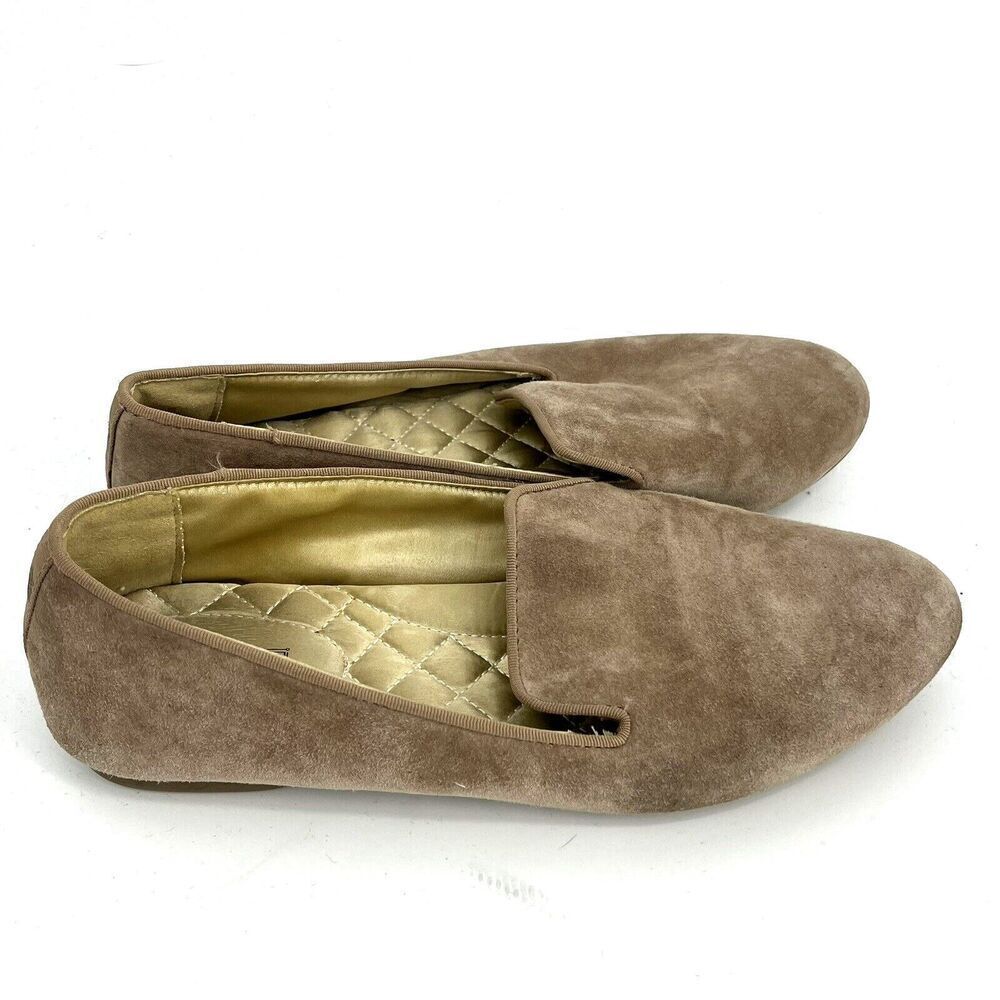 Birdies Shoes Size 7 Womens Beige The Starling Loafer Flats Slip On Suede